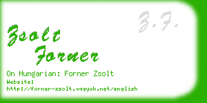 zsolt forner business card